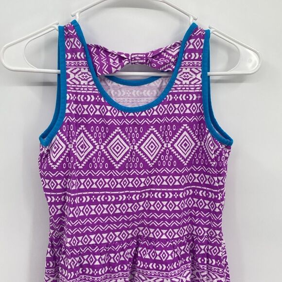 Total Girl Tank Dress Sleeveless Asymmetrical Geometric Print XL 16 - Picture 4 of 6